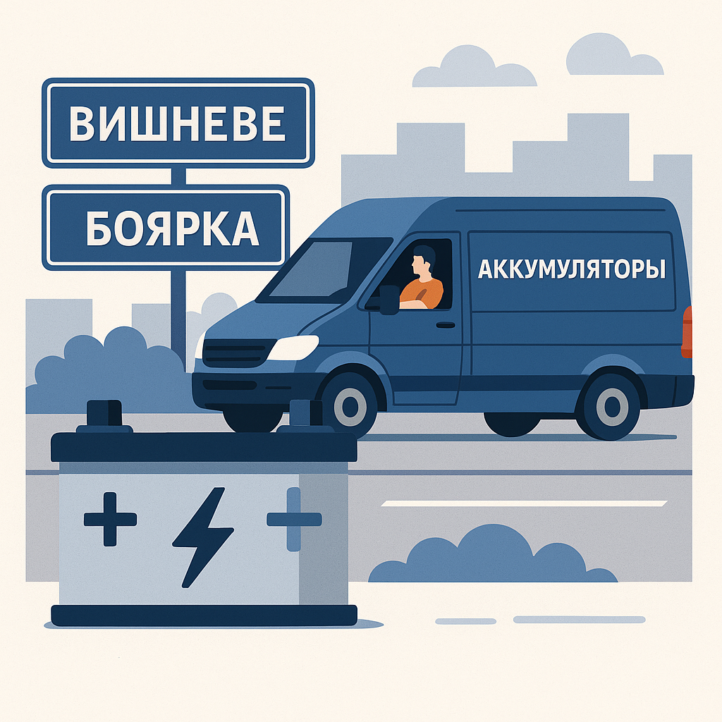 Доставка аккумуляторов Вишневое Боярка